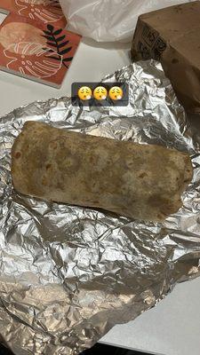 Burrito before I munched the heck out of it