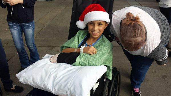 Just one of many Children at Children's Hospital I was on Toy run for the children bearing gifts  They were so excited