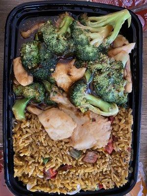 Chicken and broccoli combo