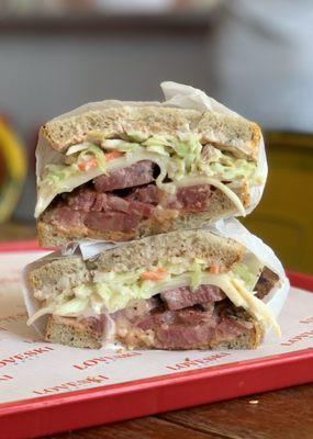 The Tribute (Pastrami Sando, $20.00)