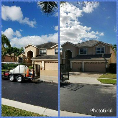 Cleaning a roof,driveway and patio.
561-985-5057
www.tpopressurecleaningbocaraton.com
#roofcleaningbocaraton #thepressuresoninc