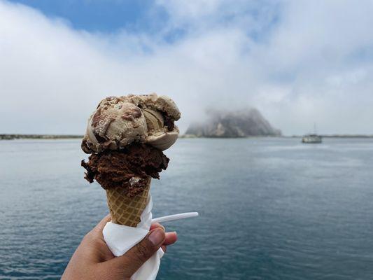 Rocky road cookie dough with Jamoca Almond icecream