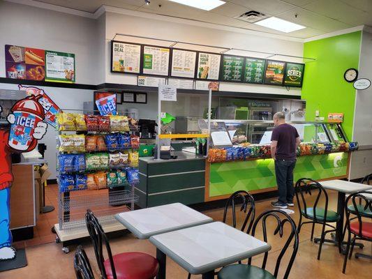 Inside Subway restaurant