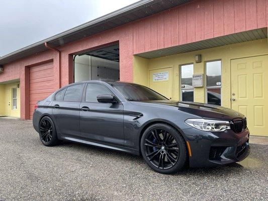 2019 BMW M5 - Autobahn Ceramic i3 - a Triple-Layered Ceramic Window film.