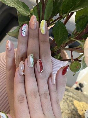 Fruit nail designs