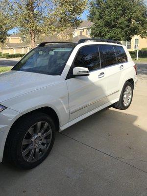 Tint works wonders.  Keeps car cool and it looks nice too!