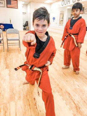 Proud boy passed his Black Belt exam.