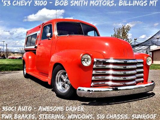 1953 Chevrolet 3100 Pickup - hot rod with 350 chevy, TH350, S10 Chassis, Power Steering, brakes, windows.