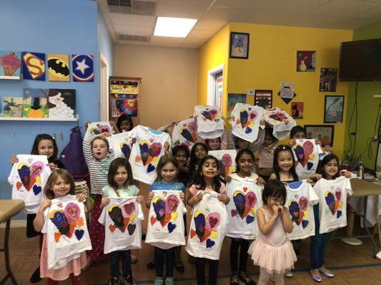 Artsy Birthday Party - Fabric Painting