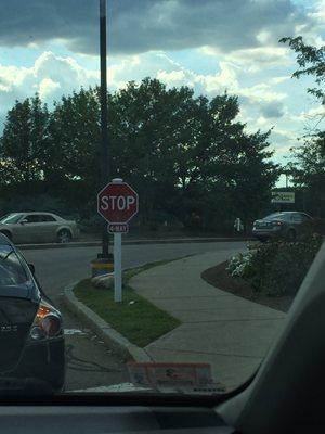 Dedham Mall -- 300 Providence Highway, Dedham        This dumb sign causes MAJOR backups! SO annoyed.