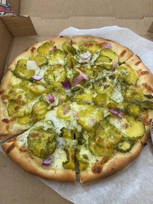 Dill pickle pizza