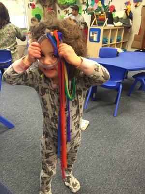 Playing with the Rainbow during Mr. John's Music Class