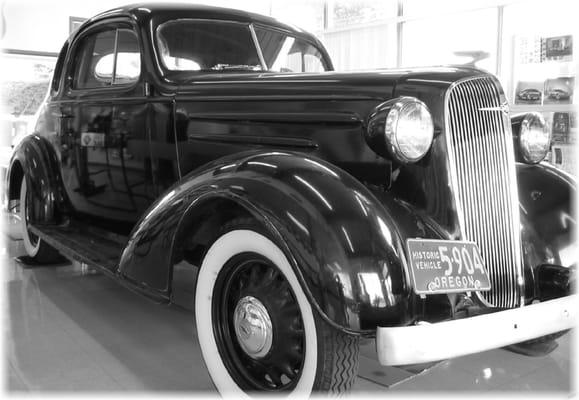 One of the first cars sold at Hubbard Chevrolet.  1936 Coupe!