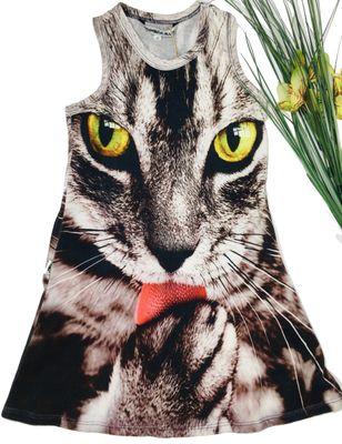 Tabby Cat Toddler Tank Dress $37
 Ethically Made