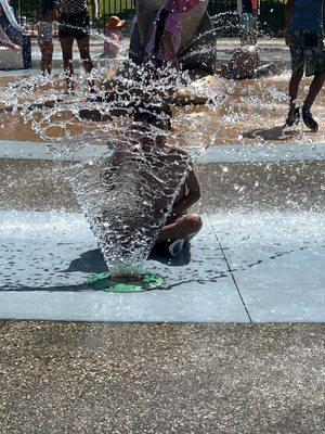 Yea super cute and lots of outside shade. Good park to host a summer party!   I love that the splash pad is gated.