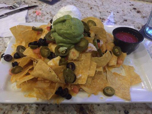 Chicken Nachos. Great bar food.