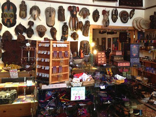 A very eclectic range of hand made items from around the world.