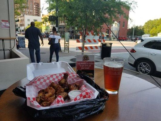 Beer, wings and people watching.  What more can u ask for.   :)