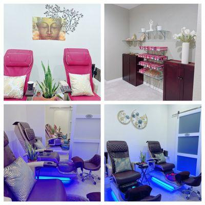 Private rooms nail spa available.