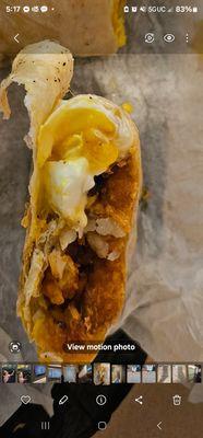 Haus Burrito with Sunshine Egg!