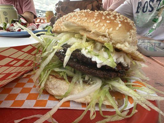 The Woodneck sandwich -- delicious falafel!