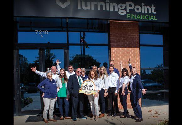 Turning Point wins another "Best of the Best" award for Best Financial Planning Company by the Frederick News Post