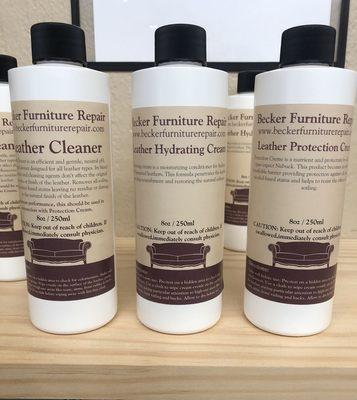 We sell professional grade Leather Care Products! Give us a call and stop by to get yours today!