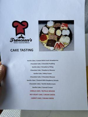 Cake Tasting