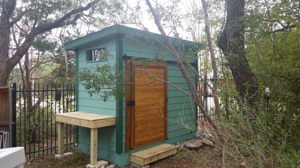 Single Pitch with Cedar Sliding Door