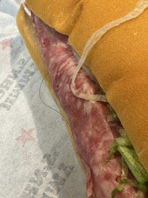 Jimmy John's, Palm Coast, FL. Hair in Sub.