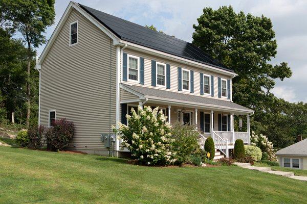 South or west facing roofs produce more energy.