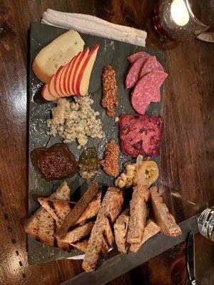 The fantastic charcuterie board.