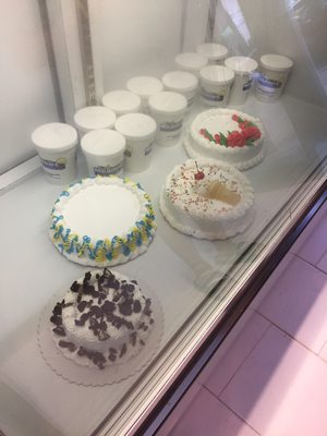 They got custard cakes ice cream cakes yummy