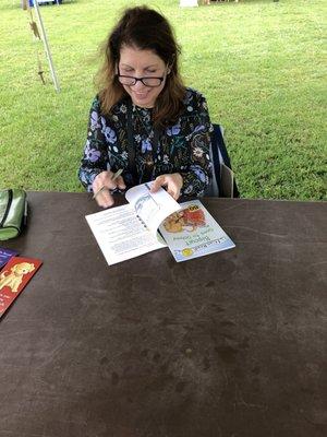 5/5/18. Saturday. First Annual Children's Book Festival presented on campus here by Shreve Memorial Library. Author Alyssa Satin Capucilli!