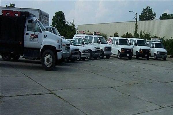 A picture of our fleet of vehicles.