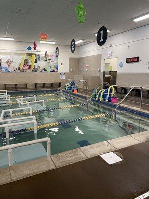 Back Pool area and part of the showers.