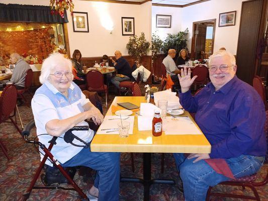 Mom and I on a Friday evening.  We both had the haddock.