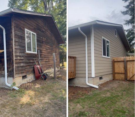 Before and after of this beautiful home!