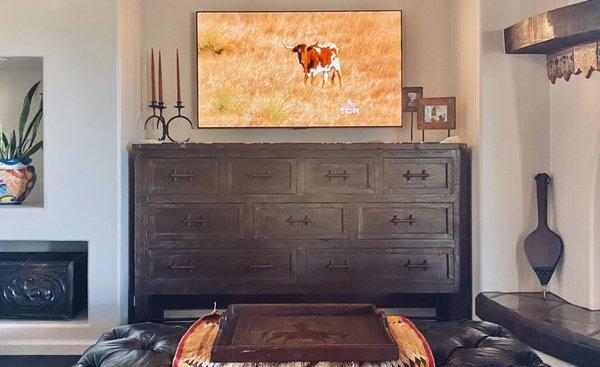 Dresser turned media console