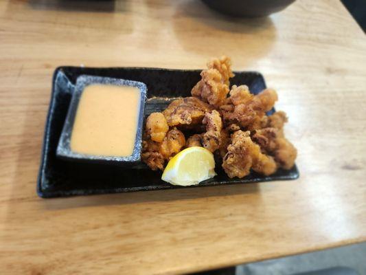 Fried baby octopus