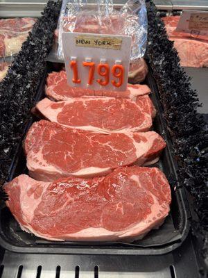 Delicious, select cut New York Strip.