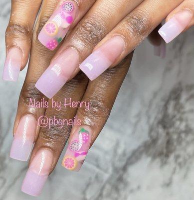 #pinknails#longnails#fruitnails#squarenails#pinknail#pinknailpolish#pinknailart#pinknailsdontcare#pinknaildesigns#pinknaildesign