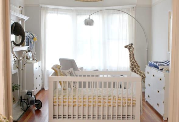 Neutral decor and adorable animals are what nursery dreams are made for.