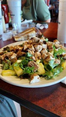 Caribbean jerk chicken salad.