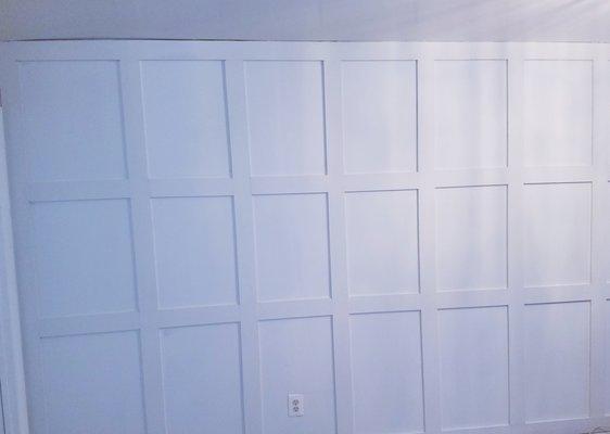 Board & Batten Makeover Accent Wall. It communicates classic luxe to any room in your home or business.