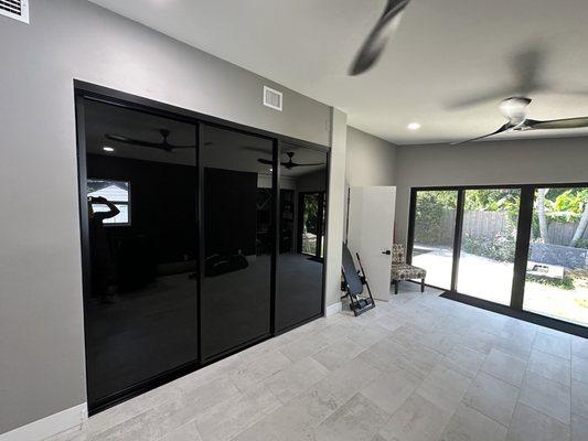 Black closet doors from The Sliding Door Co