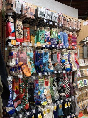 A great selection of Blue Q socks here (great brand with fun designs)