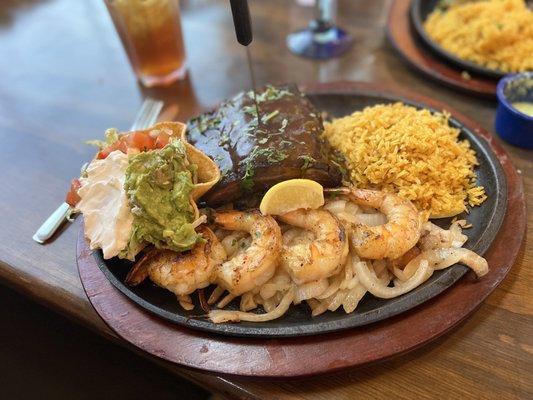 Rio Bravo ribs & shrimp.