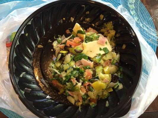 Double meat black forest ham salad.  They over-chopped the veggies and skimped on everything. Doesn't even fill bowl.