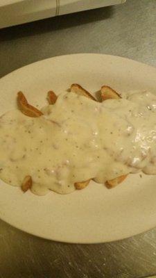 Creamer chipped beef on toast